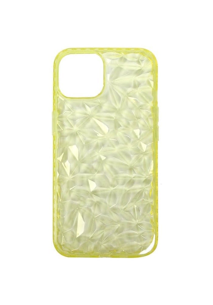 DAISO Crystal Cut Smartphone Case for iPhone 14 - Yellow - Image 2
